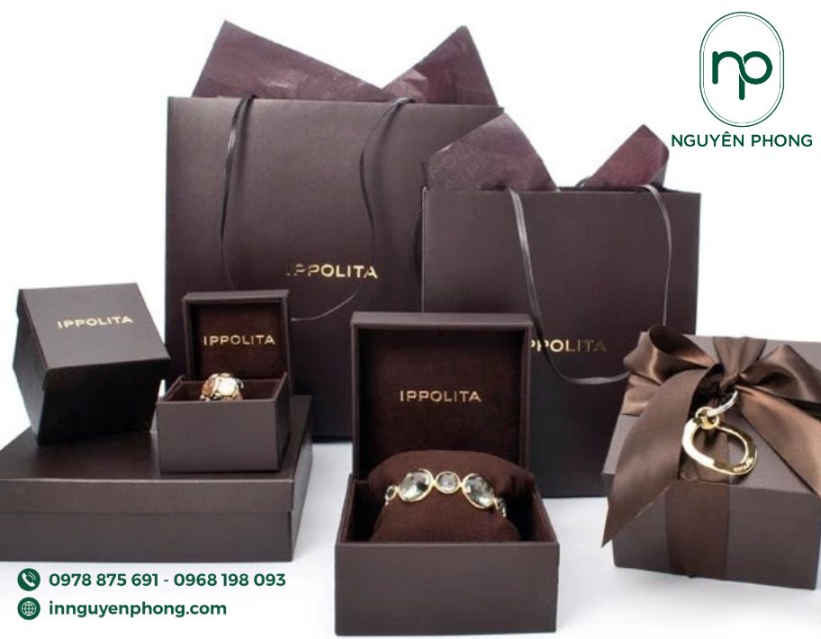 Mẫu túi giấy ép kim đơn giản